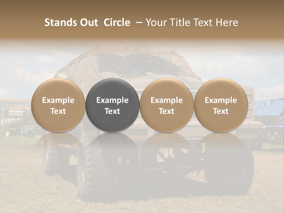 Off-Roading Monster Truck On Show Autoexotic PowerPoint Template