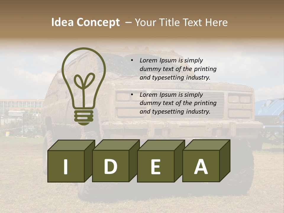 Off-Roading Monster Truck On Show Autoexotic PowerPoint Template