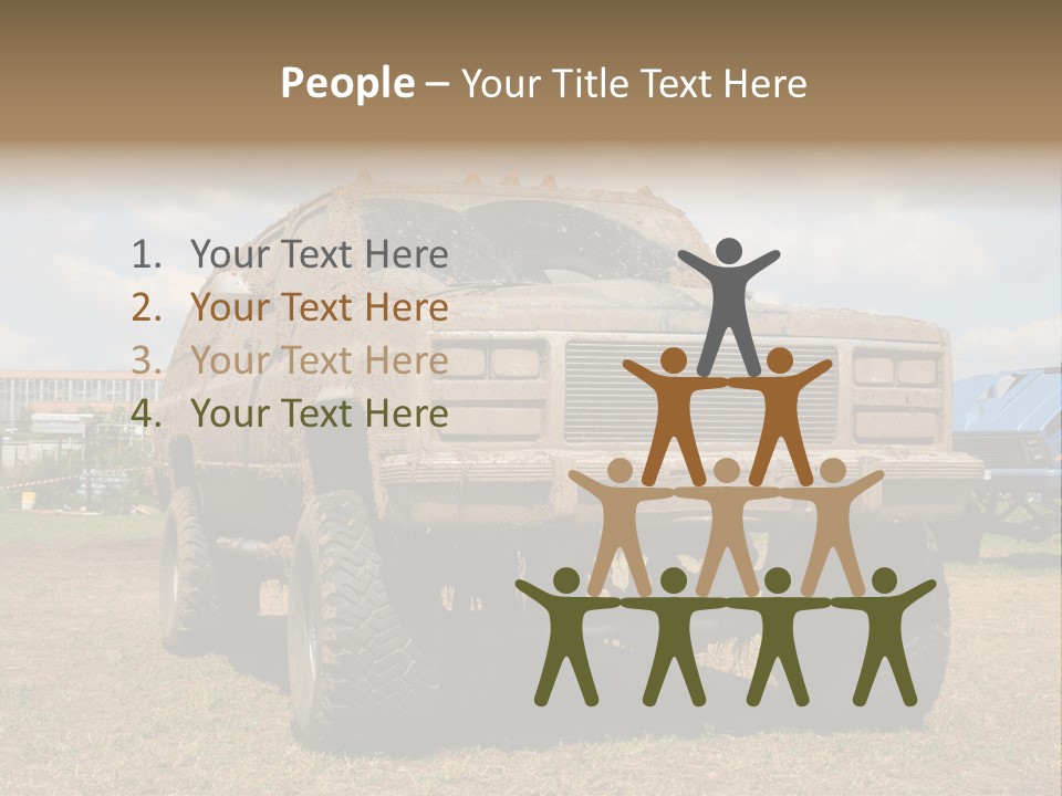 Off-Roading Monster Truck On Show Autoexotic PowerPoint Template