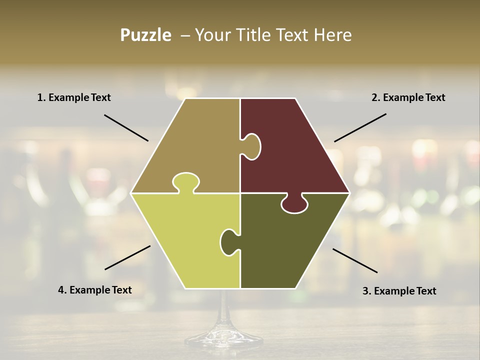 Martini Drink Cocktail In A Bar PowerPoint Template