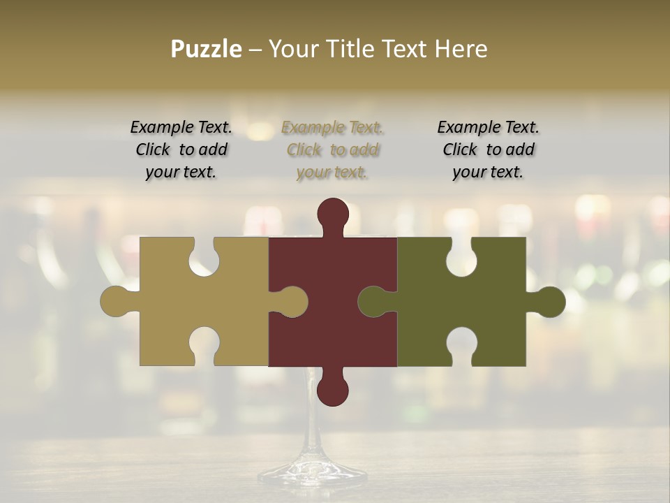 Martini Drink Cocktail In A Bar PowerPoint Template