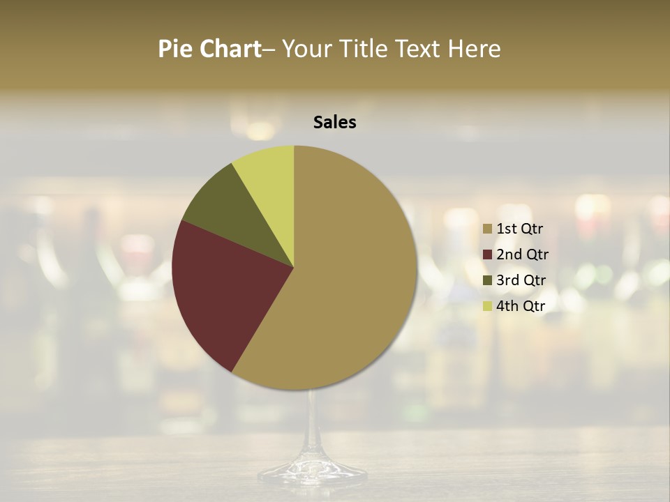 Martini Drink Cocktail In A Bar PowerPoint Template