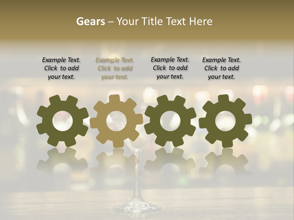 Martini Drink Cocktail In A Bar PowerPoint Template