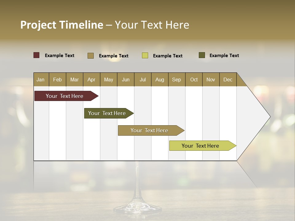 Martini Drink Cocktail In A Bar PowerPoint Template