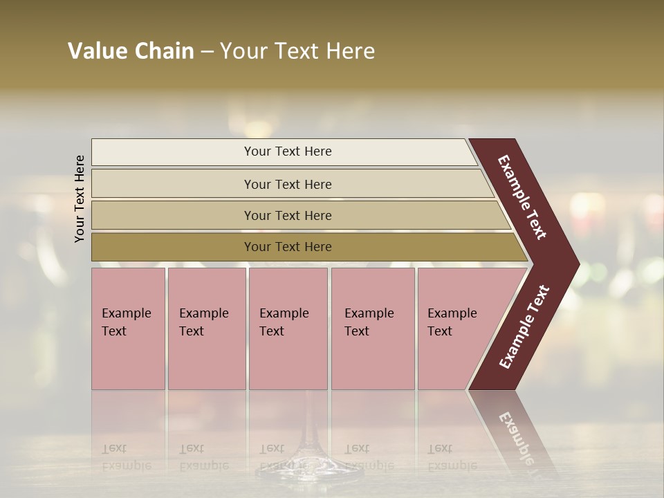 Martini Drink Cocktail In A Bar PowerPoint Template