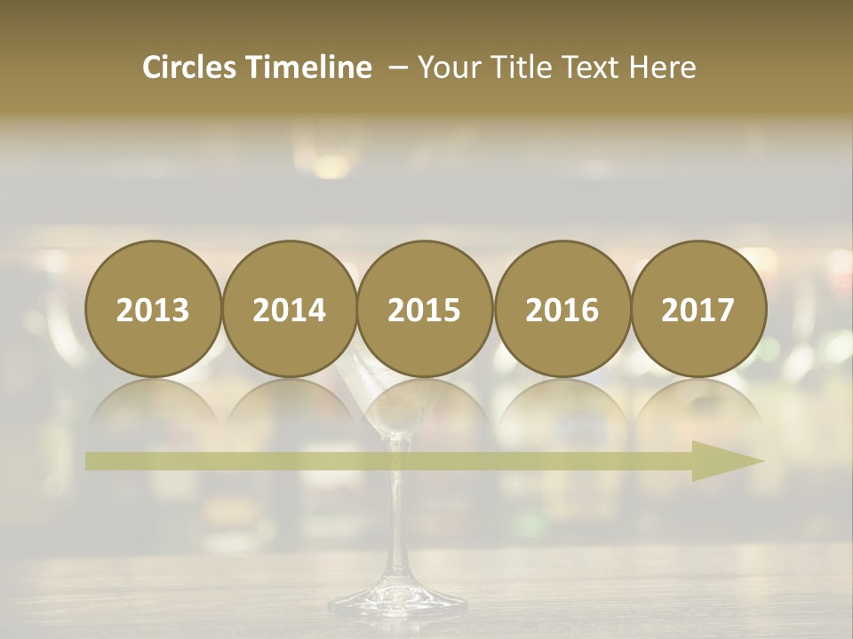 Martini Drink Cocktail In A Bar PowerPoint Template