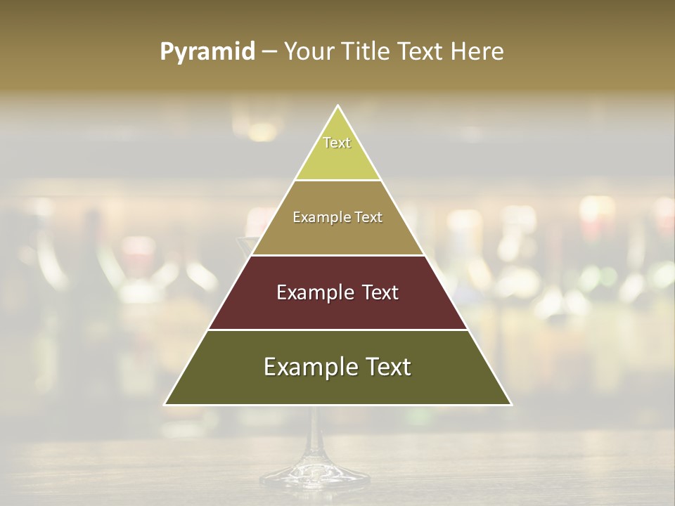 Martini Drink Cocktail In A Bar PowerPoint Template