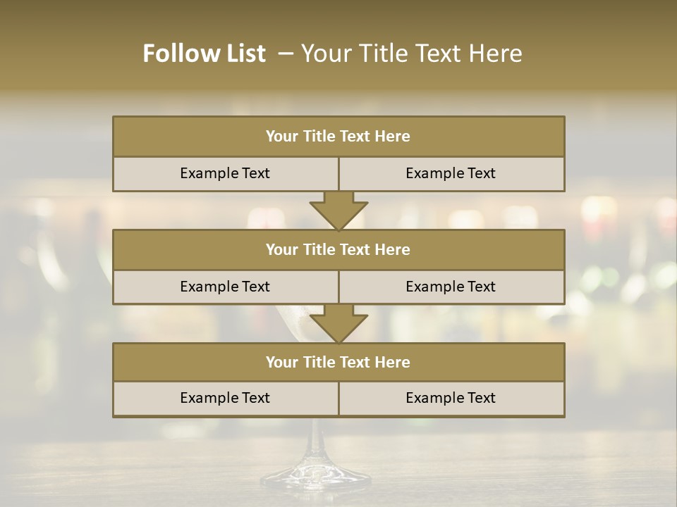 Martini Drink Cocktail In A Bar PowerPoint Template