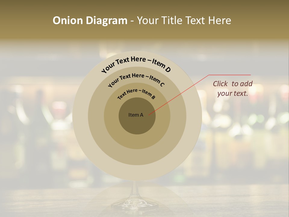 Martini Drink Cocktail In A Bar PowerPoint Template