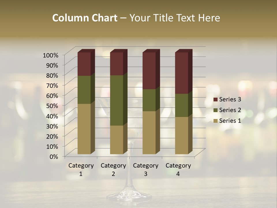Martini Drink Cocktail In A Bar PowerPoint Template