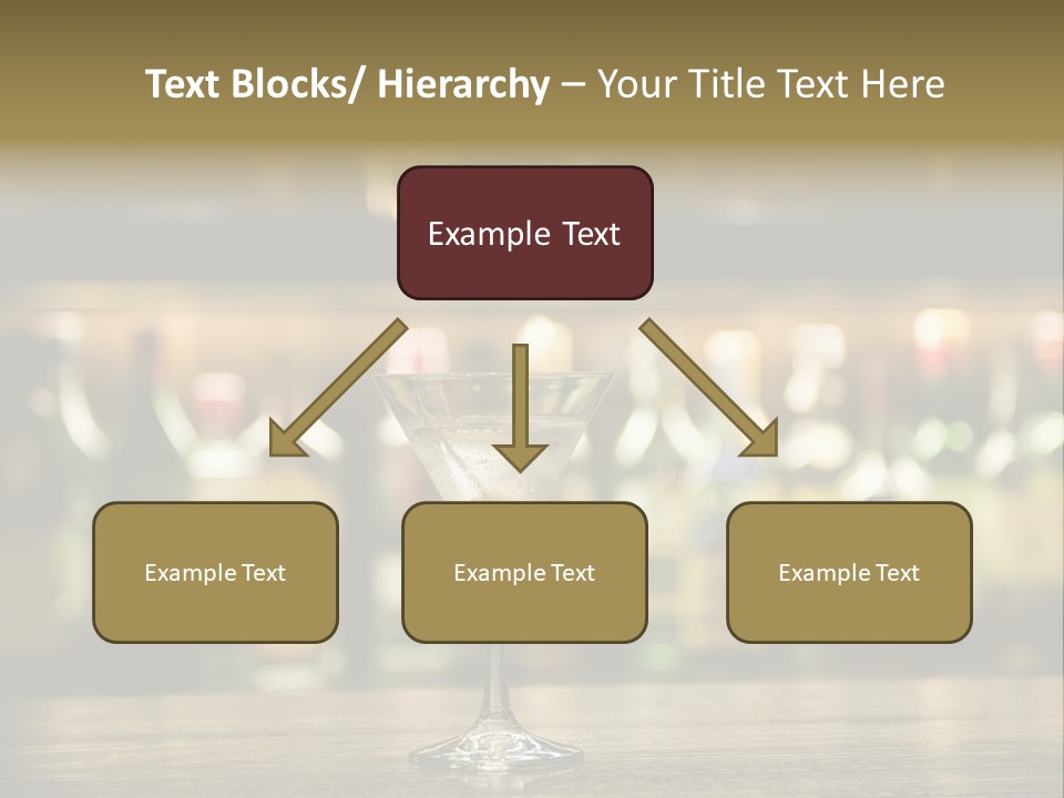 Martini Drink Cocktail In A Bar PowerPoint Template