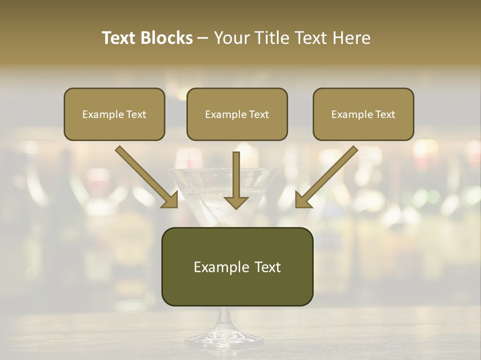 Martini Drink Cocktail In A Bar PowerPoint Template