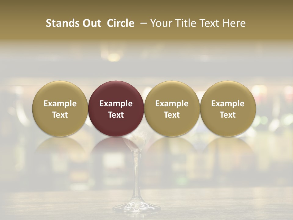 Martini Drink Cocktail In A Bar PowerPoint Template