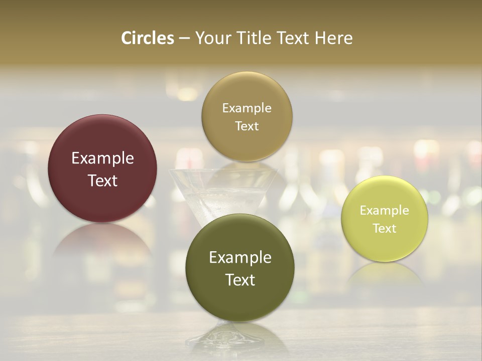 Martini Drink Cocktail In A Bar PowerPoint Template