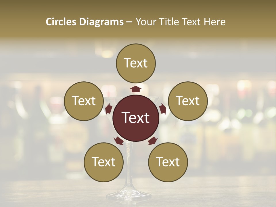 Martini Drink Cocktail In A Bar PowerPoint Template