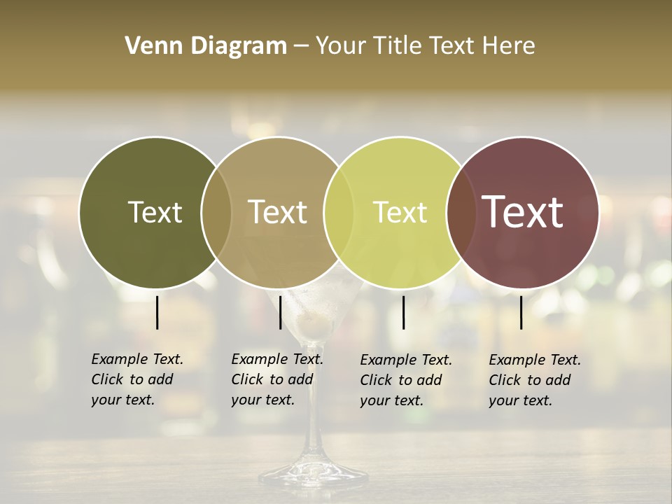 Martini Drink Cocktail In A Bar PowerPoint Template