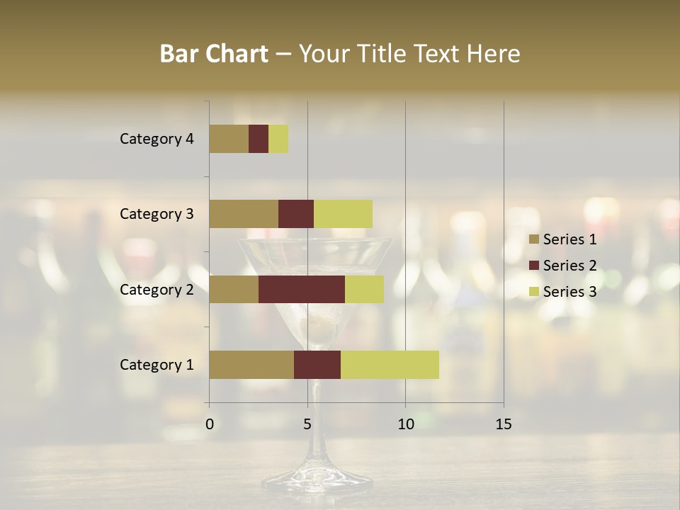 Martini Drink Cocktail In A Bar PowerPoint Template