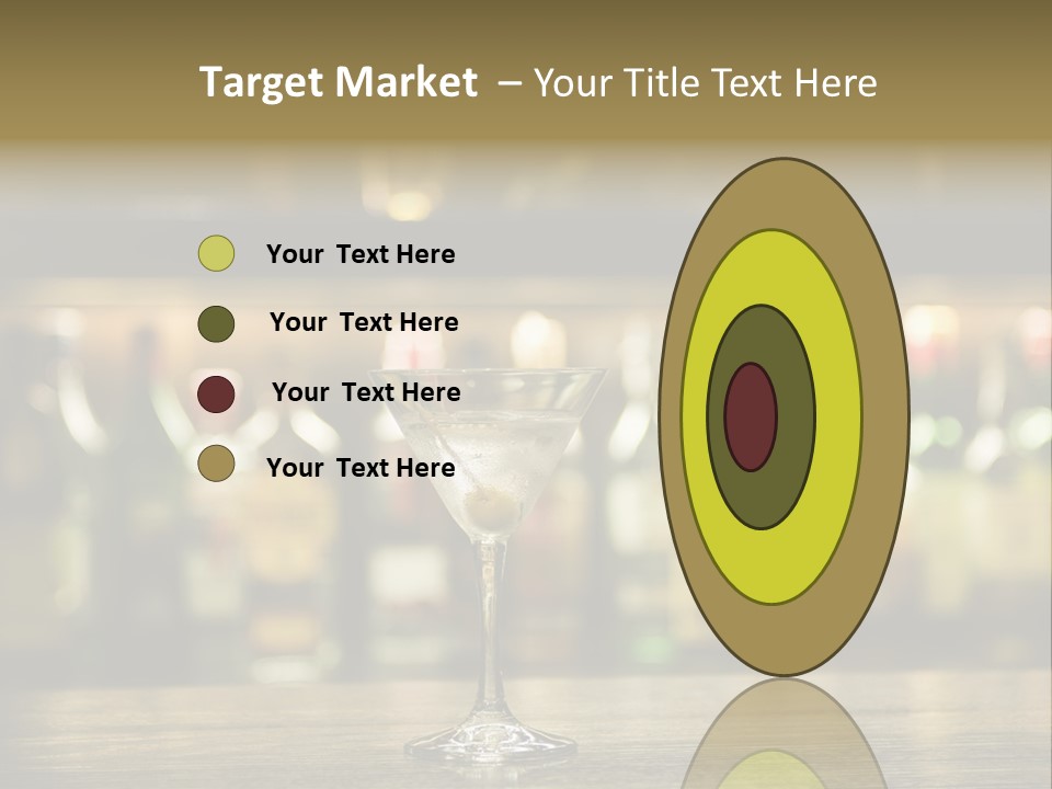 Martini Drink Cocktail In A Bar PowerPoint Template