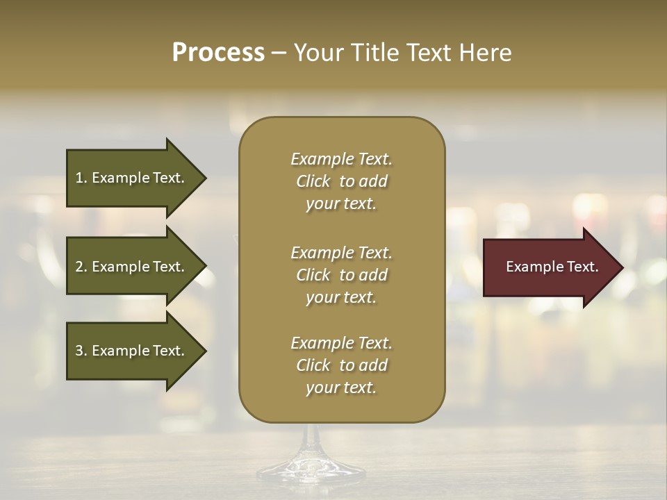 Martini Drink Cocktail In A Bar PowerPoint Template