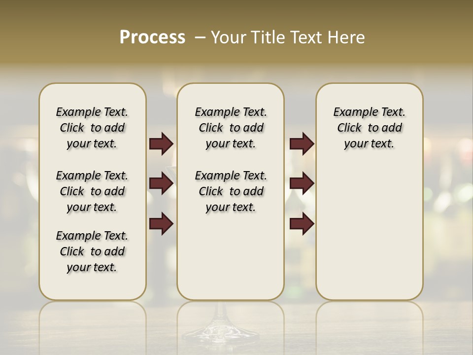 Martini Drink Cocktail In A Bar PowerPoint Template