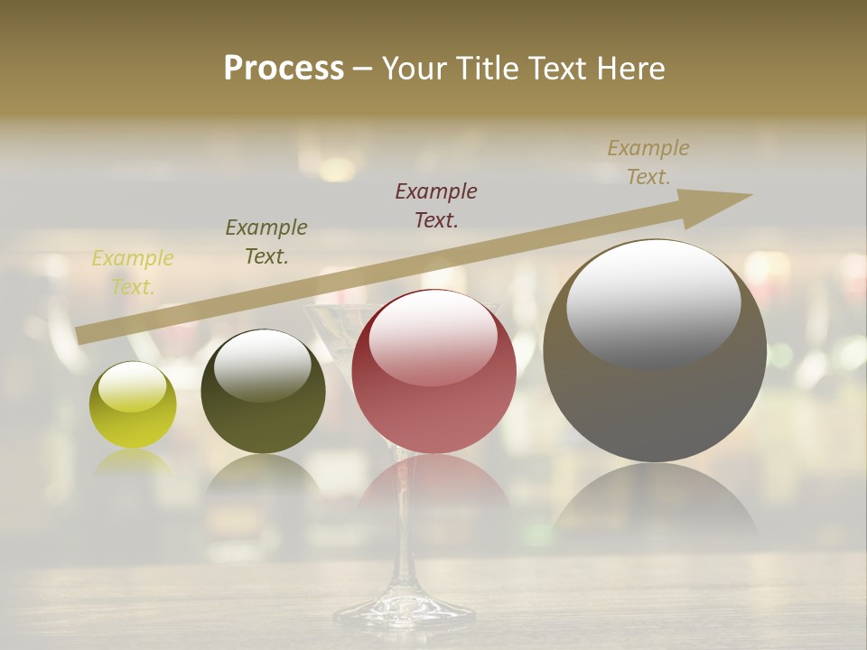 Martini Drink Cocktail In A Bar PowerPoint Template