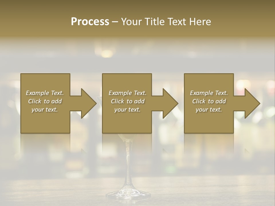 Martini Drink Cocktail In A Bar PowerPoint Template