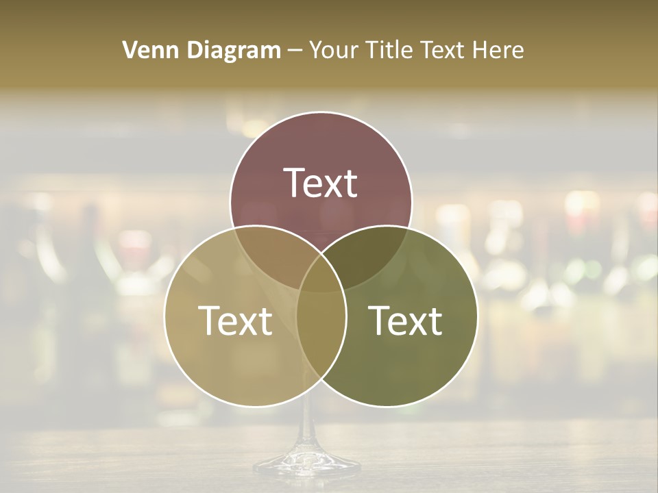 Martini Drink Cocktail In A Bar PowerPoint Template