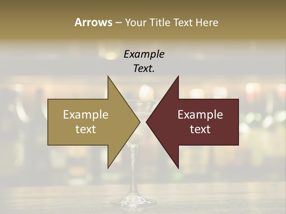 Martini Drink Cocktail In A Bar PowerPoint Template
