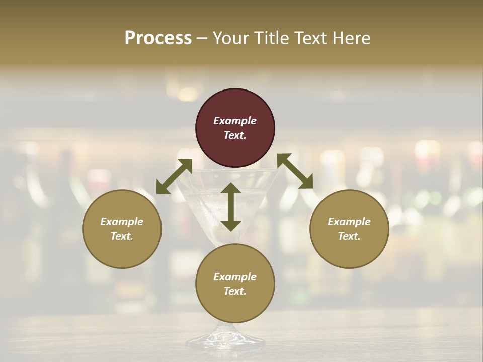 Martini Drink Cocktail In A Bar PowerPoint Template