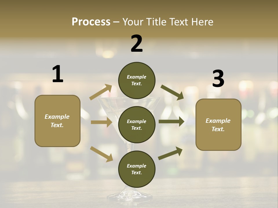 Martini Drink Cocktail In A Bar PowerPoint Template