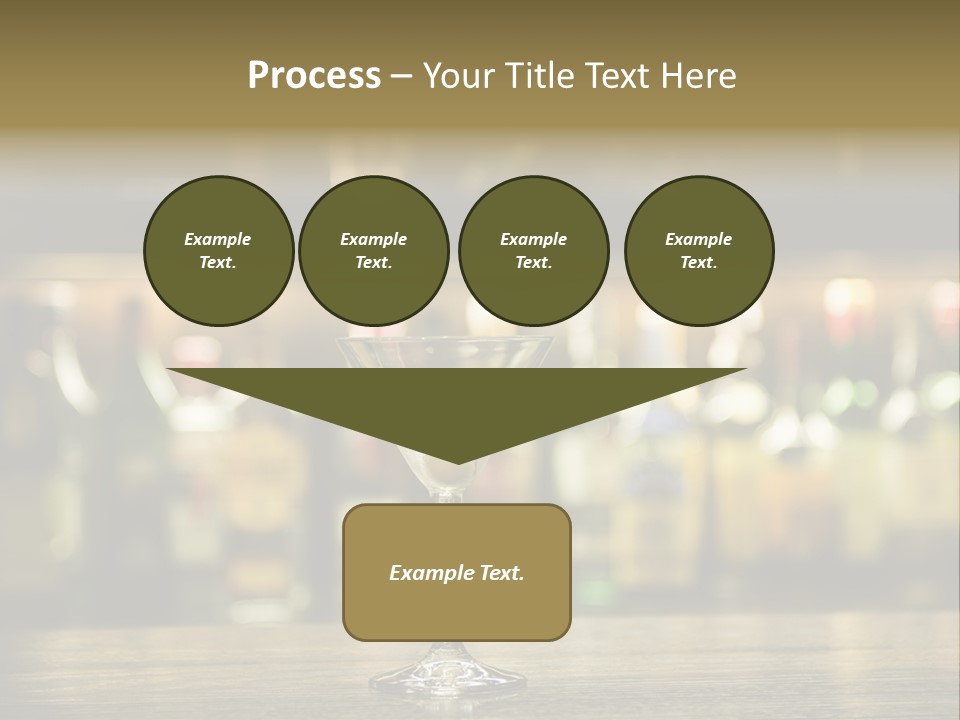 Martini Drink Cocktail In A Bar PowerPoint Template