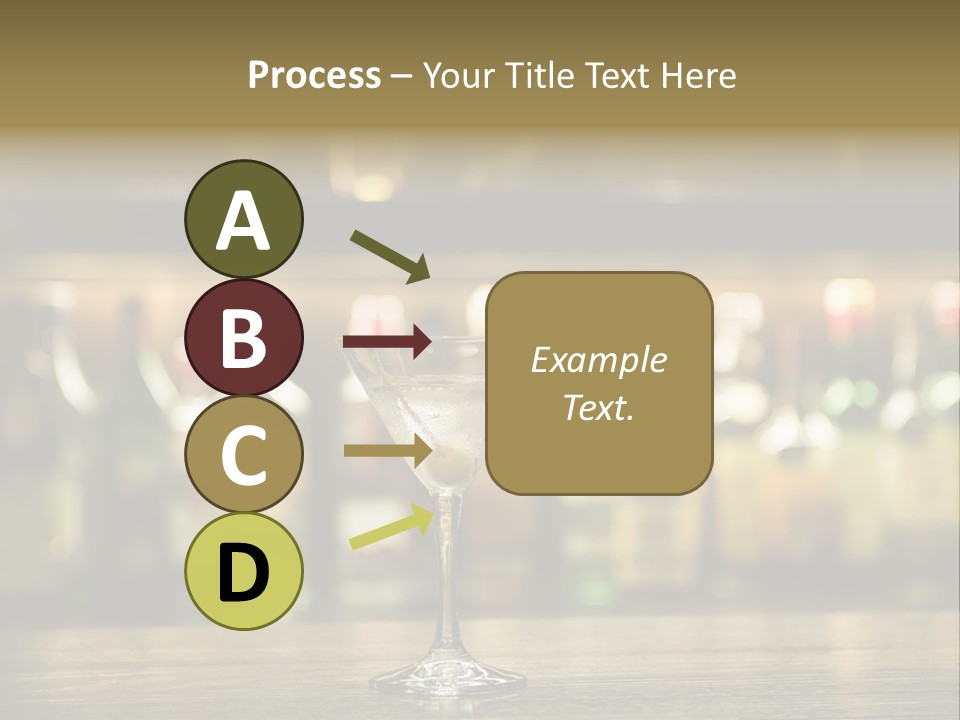Martini Drink Cocktail In A Bar PowerPoint Template