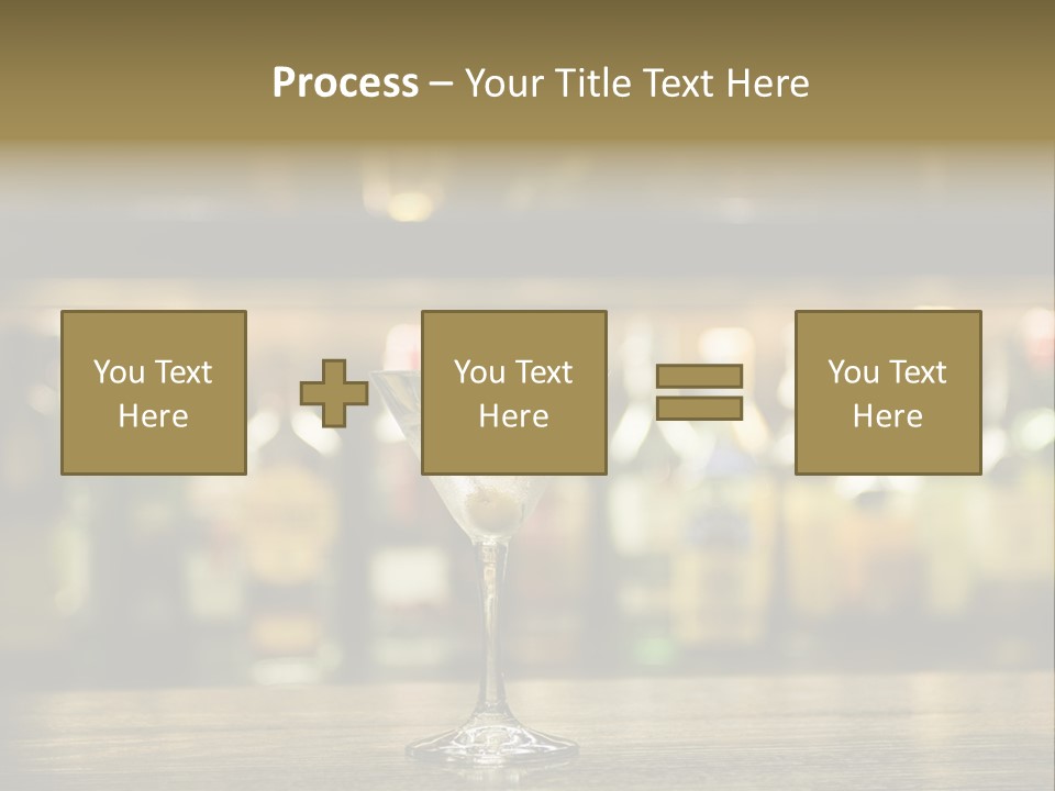 Martini Drink Cocktail In A Bar PowerPoint Template