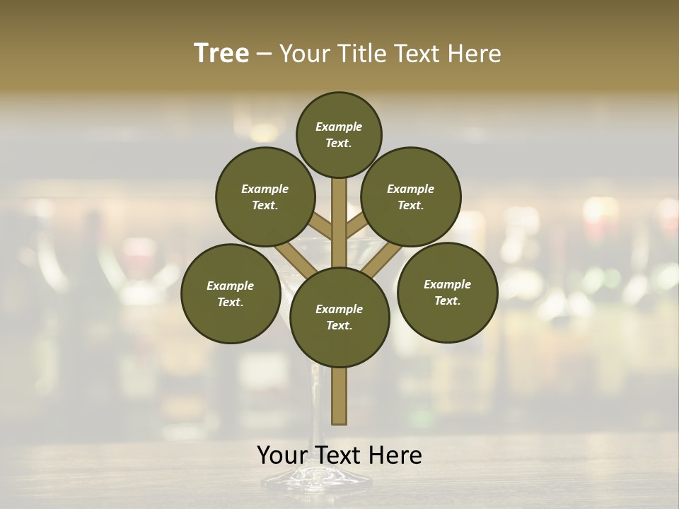 Martini Drink Cocktail In A Bar PowerPoint Template