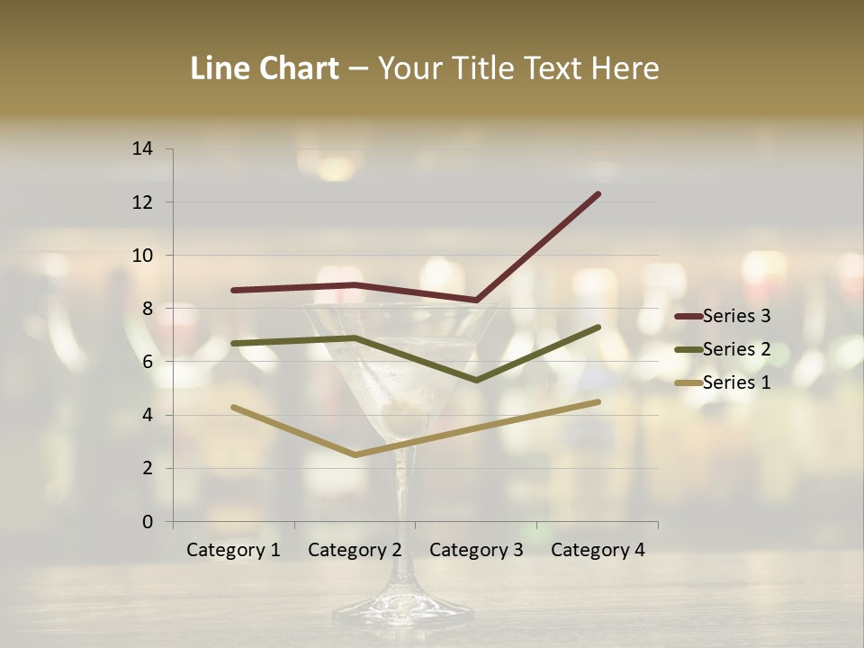 Martini Drink Cocktail In A Bar PowerPoint Template