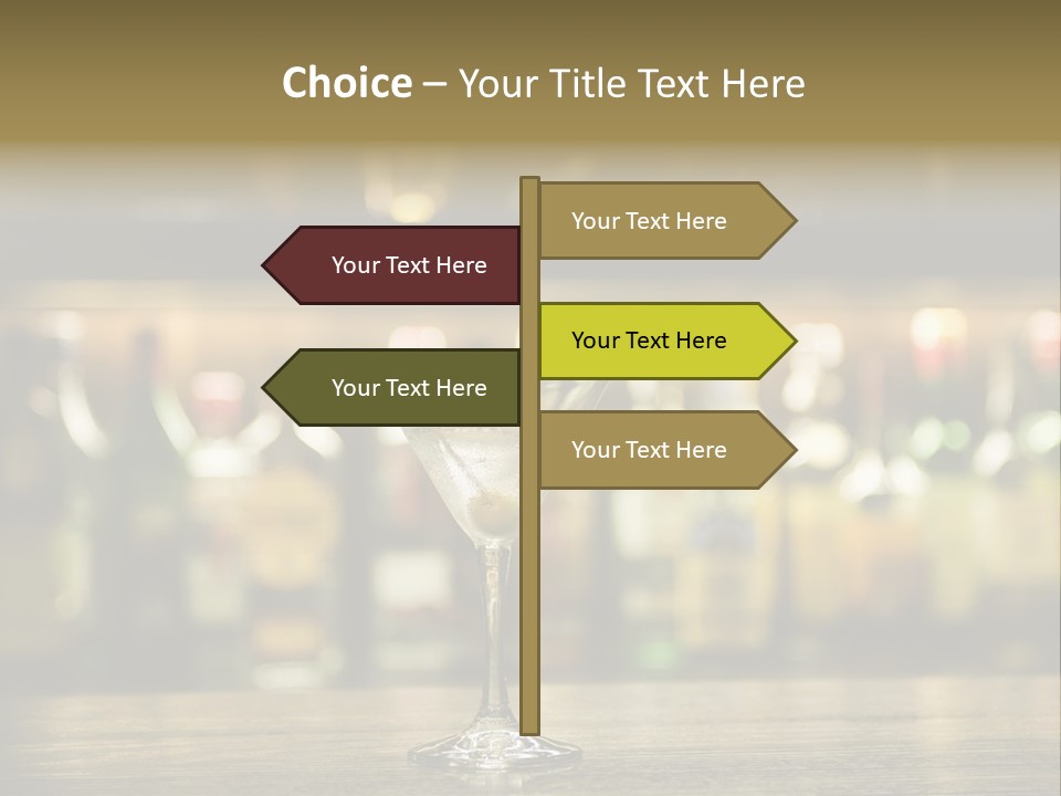 Martini Drink Cocktail In A Bar PowerPoint Template