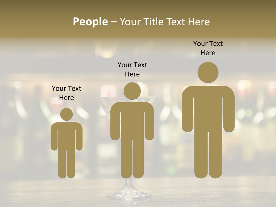 Martini Drink Cocktail In A Bar PowerPoint Template