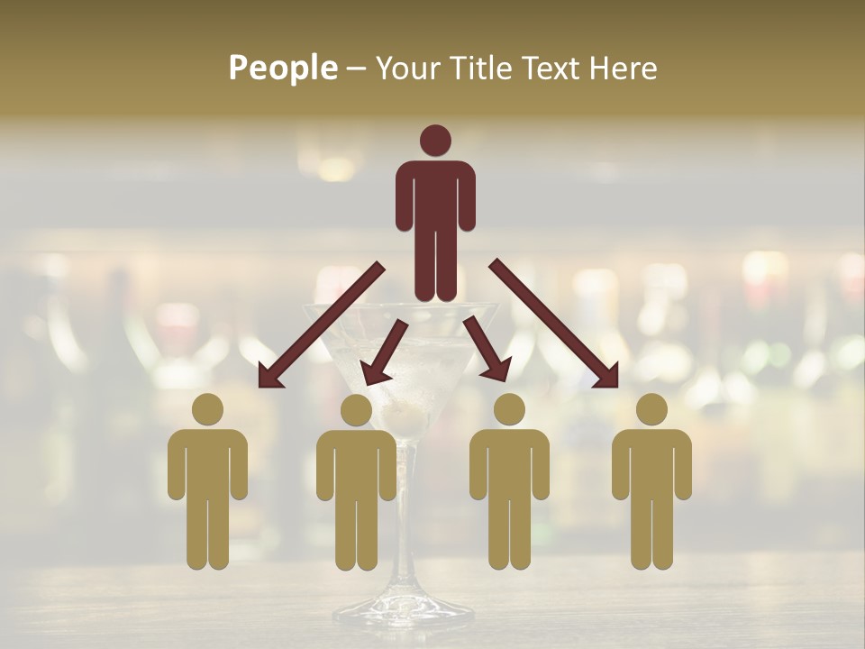 Martini Drink Cocktail In A Bar PowerPoint Template