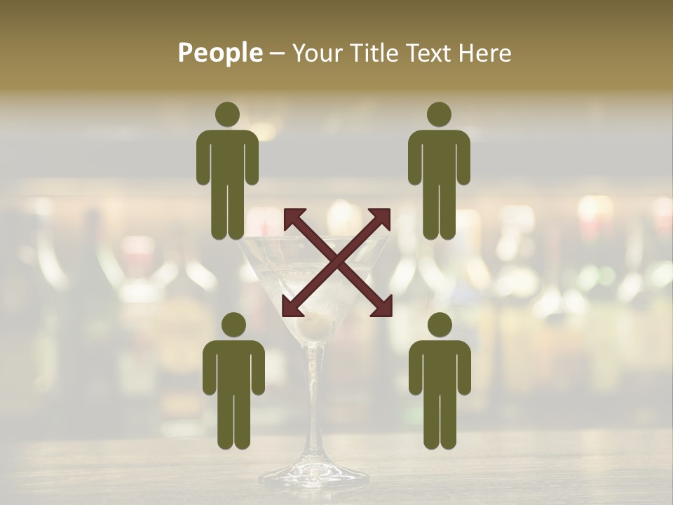 Martini Drink Cocktail In A Bar PowerPoint Template