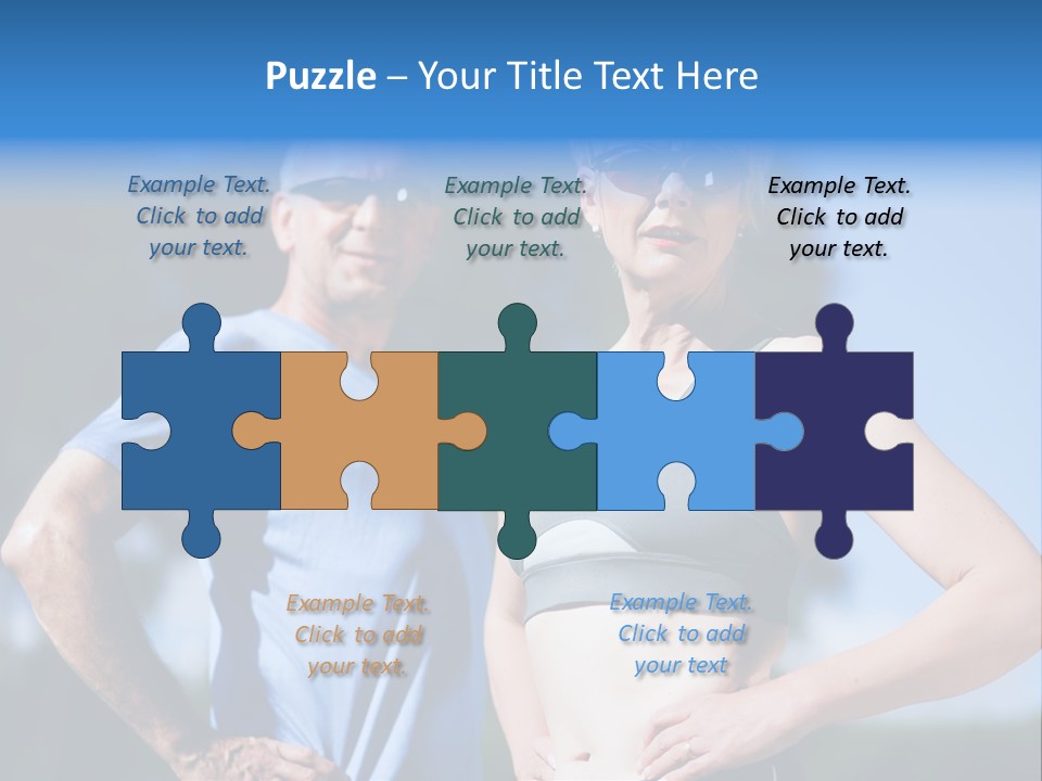 Mature Or Senior Couple In Jogging Gear Doing Sport And Physical Exercise Outdoors PowerPoint Template