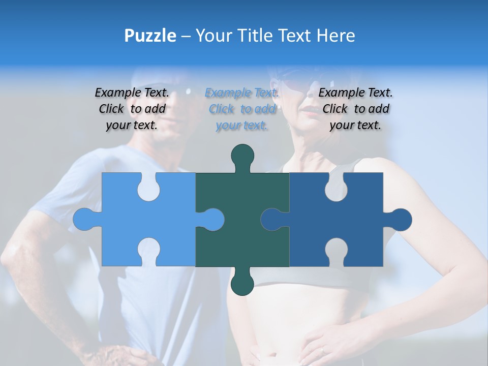 Mature Or Senior Couple In Jogging Gear Doing Sport And Physical Exercise Outdoors PowerPoint Template