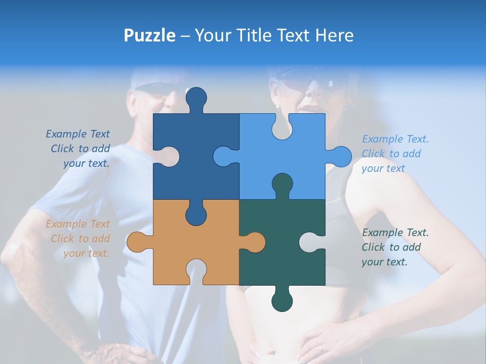 Mature Or Senior Couple In Jogging Gear Doing Sport And Physical Exercise Outdoors PowerPoint Template