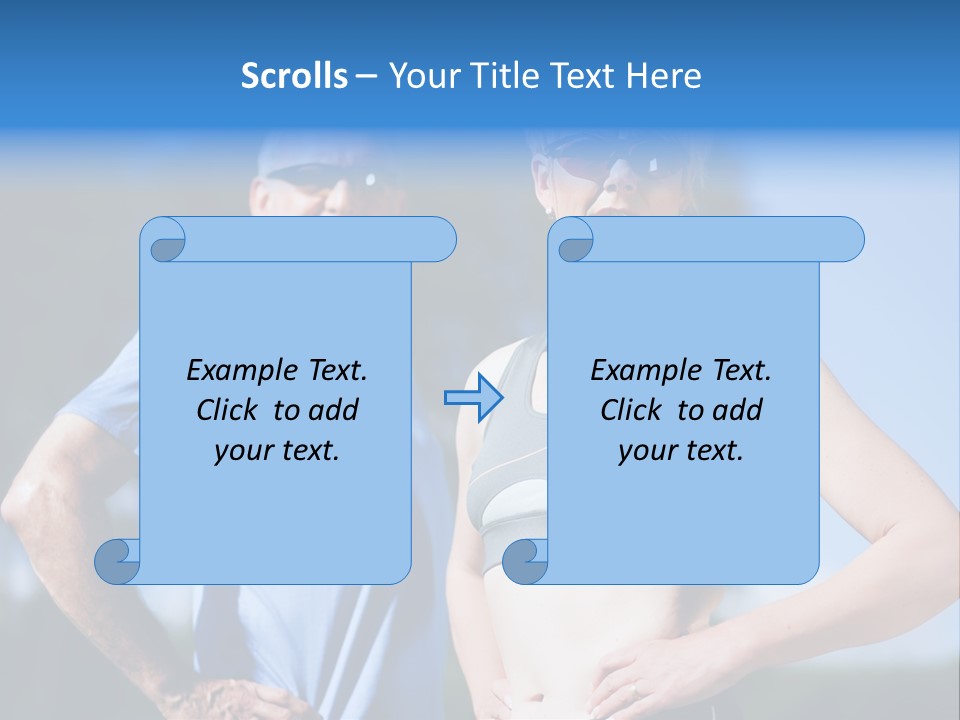 Mature Or Senior Couple In Jogging Gear Doing Sport And Physical Exercise Outdoors PowerPoint Template