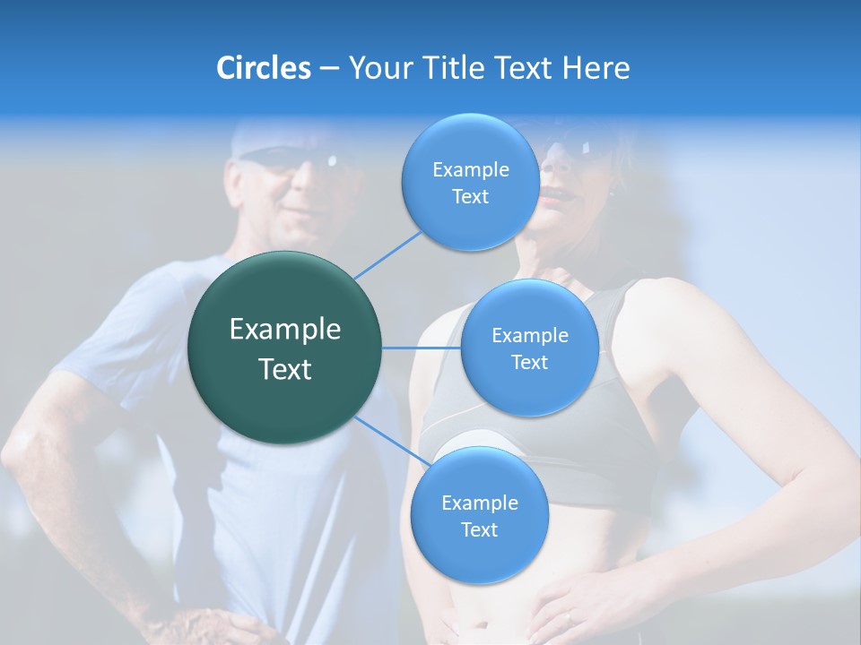 Mature Or Senior Couple In Jogging Gear Doing Sport And Physical Exercise Outdoors PowerPoint Template