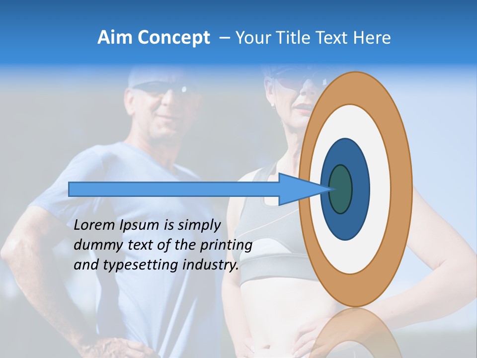 Mature Or Senior Couple In Jogging Gear Doing Sport And Physical Exercise Outdoors PowerPoint Template