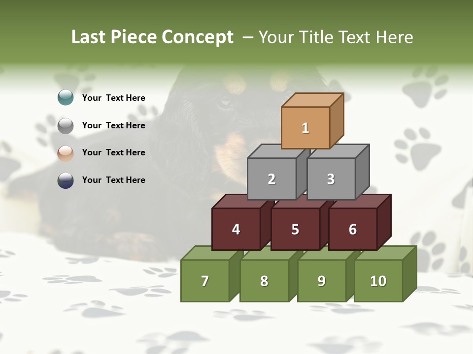 Cute Purebred Cocker Spaniel Puppy Laid Down On A Sofa PowerPoint Template