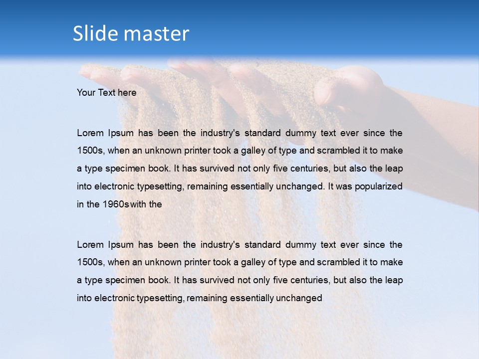 Time Is Running Like Sand Through Your Fingers PowerPoint Template