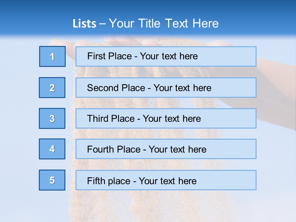 Time Is Running Like Sand Through Your Fingers PowerPoint Template
