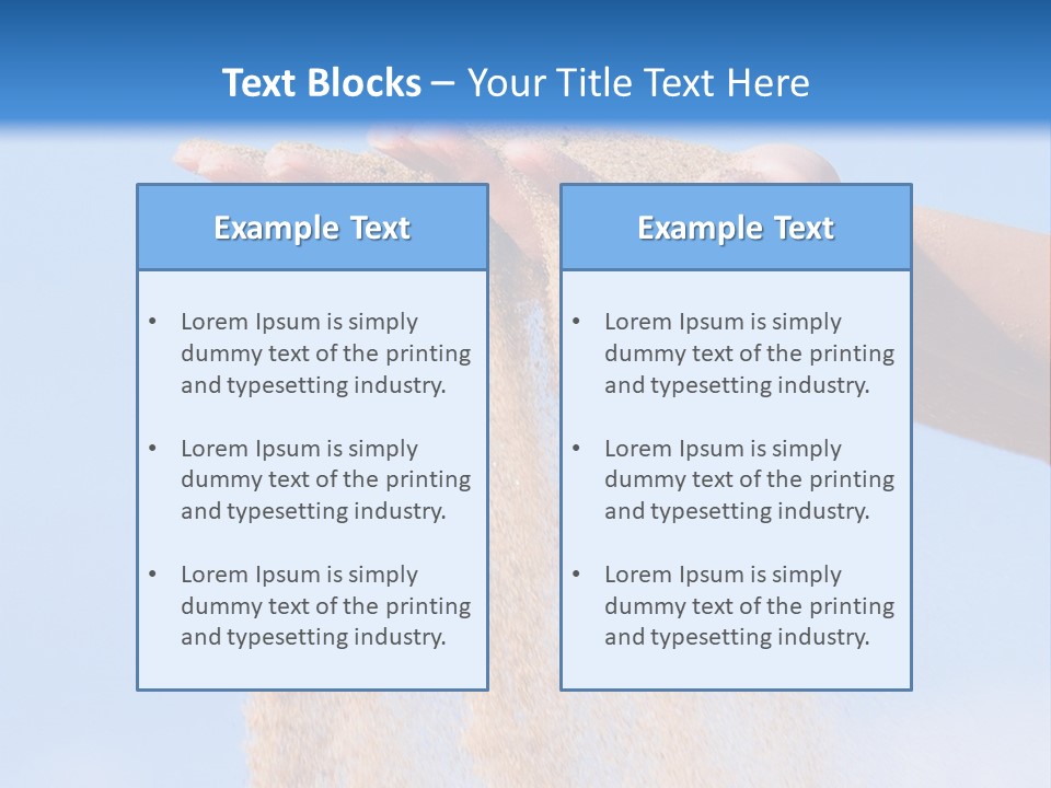 Time Is Running Like Sand Through Your Fingers PowerPoint Template
