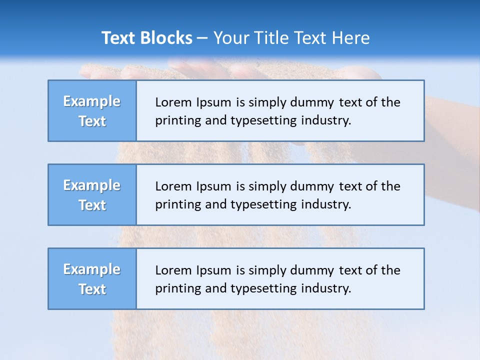 Time Is Running Like Sand Through Your Fingers PowerPoint Template